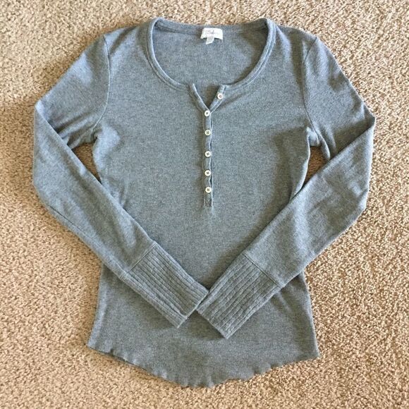Nordstrom Gray Thermal Long Sleeve - Picture 1 of 1